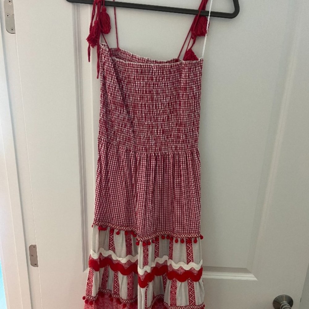 Kasia Red Midi Dress, Size S